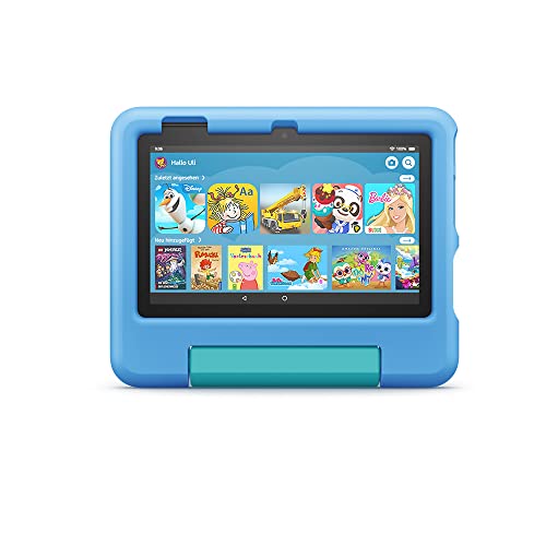 Kindgerechte Hülle für das Fire 7-Tablet (nur kompatibel mit der 12. Generation, 2022), für Kinder von 3–7 Jahren, blau von Amazon