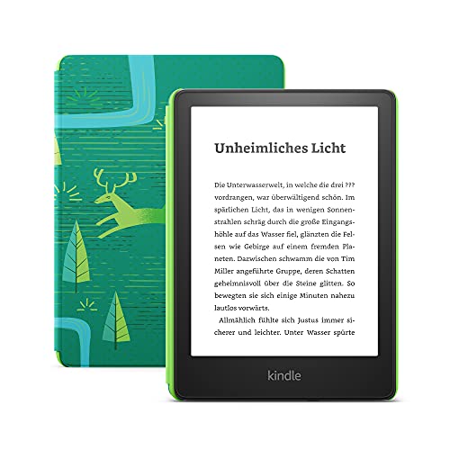 Kindle Paperwhite Kids – Mit über 1.000 Kinderbüchern, kindgerechter Hülle und 2 Jahren Sorglos-Garantie – Juwelenwald | 16GB von Amazon