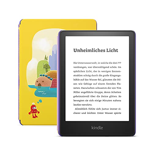 Kindle Paperwhite Kids – Mit über 1.000 Kinderbüchern, kindgerechter Hülle und 2 Jahren Sorglos-Garantie – Robotertraum | 16GB von Amazon