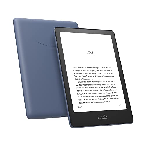 Kindle Paperwhite Signature Edition (32 GB) – Mit 6,8 Zoll (17,3 cm) großem Display, kabelloser Ladefunktion und Frontlicht mit automatischer Anpassung – ohne Werbung - Denimblau von Amazon