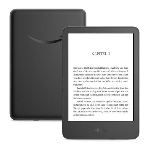 Zertifiziert und generalüberholt Amazon Kindle(16 GB)-Der leichteste und kompakteste Kindle,mit blendfreiem Bildschirm,schnellerem Umblättern,anpassbarem Frontlicht und langer Akkulaufzeit-mit Werbung von Amazon