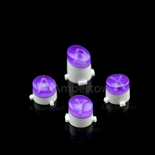 Bullet Buttons ABXY Mod Kit Hebel Joystick für Xbox One S Slim Elite Control Ersatz (Clear Purple) von Ambertown