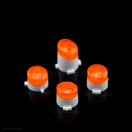 Bullet Buttons ABXY Mod Kit Hebel Joystick für Xbox One S Slim Elite Controll Ersatz (Transparent Orange) von Ambertown