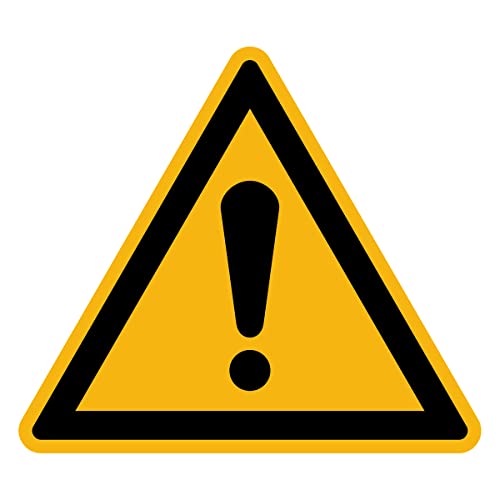 Aufkleber Gefahr Warnung NF ISO 7010 - Selbstklebende Plastifizierte Dreiecksplatte Wasser- und UV-beständig - Allgemeine Tafel - 5x5 cm von Ambiance Sticker