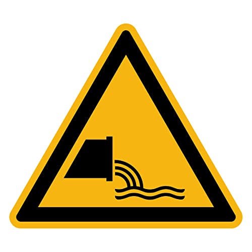 Aufkleber Gefahr Warnung NF ISO 7010 - Selbstklebende Plastifizierte Dreiecksplatte Wasser- und UV-beständig - Gefahr Abwasserableitung - 25x25 cm von Ambiance Sticker