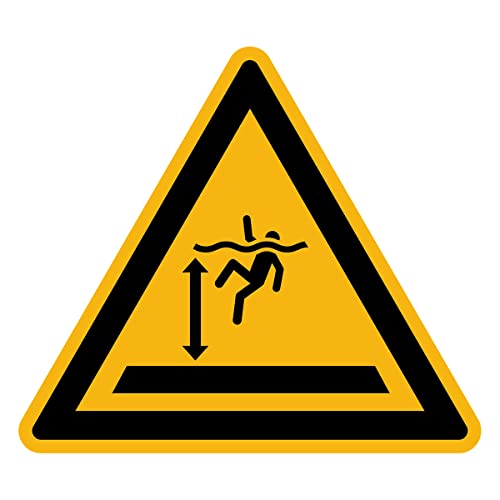 Aufkleber Gefahr Warnung NF ISO 7010 - Selbstklebende Plastifizierte Dreiecksplatte Wasser- und UV-beständig - Gefahr Durch Tiefes Wasser - 20x20 cm Aufkleber Gefahr Warnung NF ISO 7010 - Selbstklebende Plastifizierte Dreiecksplatte Wasser- und UV-beständig - Gefahr Durch Tiefes Wasser - 20x20 cm von Ambiance Sticker