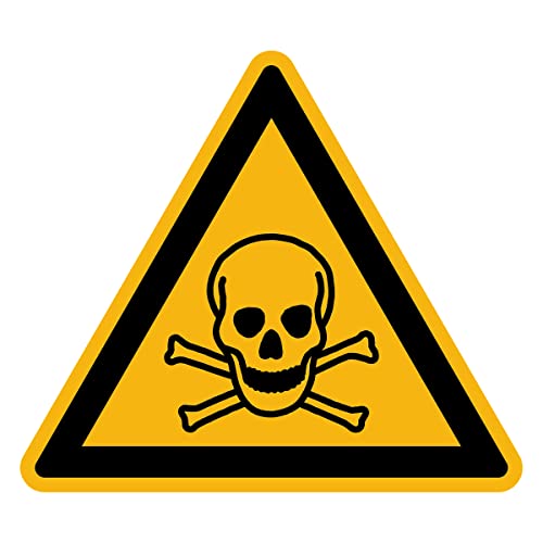 Aufkleber Gefahr Warnung NF ISO 7010 - Selbstklebende Plastifizierte Dreiecksplatte Wasser- und UV-beständig - Giftige Materialien - 35x35 cm Aufkleber Gefahr Warnung NF ISO 7010 - Selbstklebende Plastifizierte Dreiecksplatte Wasser- und UV-beständig - Giftige Materialien - 35x35 cm von Ambiance Sticker