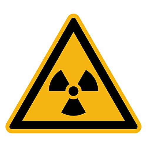 Aufkleber Gefahr Warnung NF ISO 7010 - Selbstklebende Plastifizierte Dreiecksplatte Wasser- und UV-beständig - Radioaktive Materialien - 20x20 cm von Ambiance Sticker