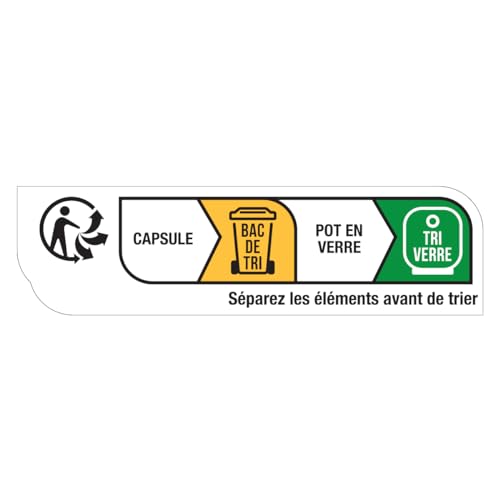 Aufkleber Info-tri – Glasdose mit Deckel – Bogen mit 42 Aufklebern H1,9 x L 6,9 cm von Ambiance Sticker