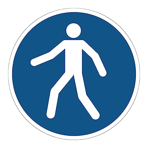 Verpflichtungsaufkleber NF ISO7010 – Wasserfester und UV-beständiger Laminierter Runder Beschilderungsaufkleber – Benutzen sie die Passage - Durchmesser 5 cm von Ambiance Sticker