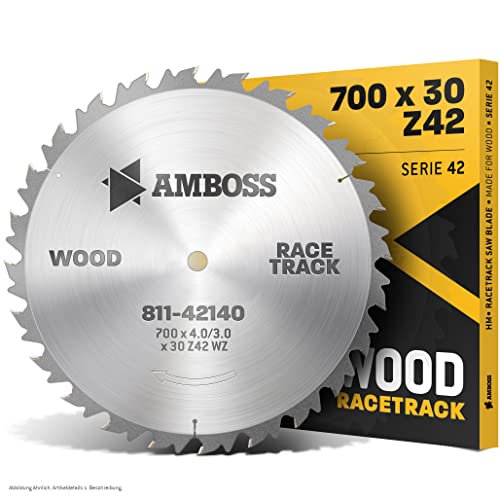 Amboss Werkzeuge HM Metall, Kreissägeblatt für Brennholz - 700 x 4.0 x 30 Z=42 WZ | Wechselzahn mit Spanabweiser | Sägeblatt Wippkreissäge Amboss Werkzeuge HM Metall, Kreissägeblatt für Brennholz - 700 x 4.0 x 30 Z=42 WZ | Wechselzahn mit Spanabweiser | Sägeblatt Wippkreissäge von Amboss Werkzeuge
