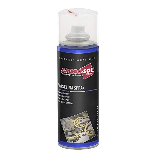 Ambro-Sol - OL100 Vaseline Spray, geruchsneutrales und schützendes Schmiermittel für empfindliche Mechanismen, 200 ml 100% unendlich recyclebare Weißblech-Spraydose von Ambro-Sol