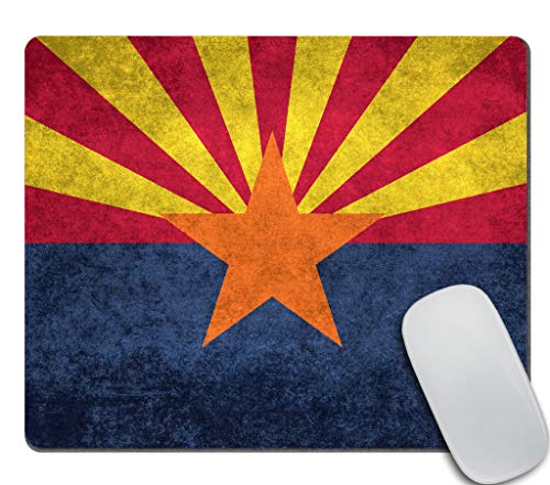 Amcove Büro-Mauspad, Staatsflagge von Arizona mit abgenutztem Vintage-Textur-Hintergrund, Persönlichkeit, Gaming-Mauspad, 240 mm x 200 mm x 3 mm von Amcove