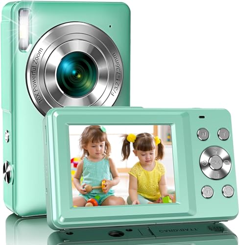 Digitalkamera, Fotokamera 44MP Kompaktkamera Fotoapparat 1080P FHD Vlogging Kamera mit LCD-Bildschirm 16X Digitalzoom für Teenager,Anfänger, Jungen, Mädchen von Amdeurdi