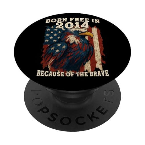 Born Free in 2014 – 11 Years of Liberty & Pride PopSockets Klebender PopGrip von America: Land of the Free Because of the Brave