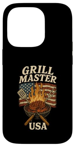 Grill Master USA Grill, Vintage-Design Hülle für iPhone 14 Pro Grill Master USA Grill, Vintage-Design Hülle für iPhone 14 Pro von American BBQ Kings & Backyard Grilling Co.
