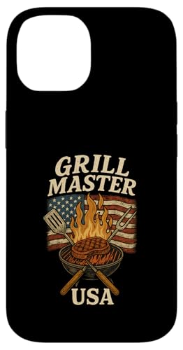 Grill Master USA Grill, Vintage-Design Hülle für iPhone 14 Grill Master USA Grill, Vintage-Design Hülle für iPhone 14 von American BBQ Kings & Backyard Grilling Co.