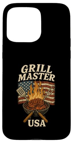 Grill Master USA Grill, Vintage-Design Hülle für iPhone 15 Pro Max Grill Master USA Grill, Vintage-Design Hülle für iPhone 15 Pro Max von American BBQ Kings & Backyard Grilling Co.