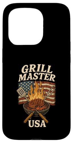 Grill Master USA Grill, Vintage-Design Hülle für iPhone 15 Pro Grill Master USA Grill, Vintage-Design Hülle für iPhone 15 Pro von American BBQ Kings & Backyard Grilling Co.