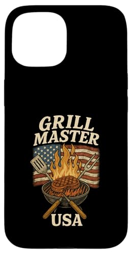 Grill Master USA Grill, Vintage-Design Hülle für iPhone 15 Grill Master USA Grill, Vintage-Design Hülle für iPhone 15 von American BBQ Kings & Backyard Grilling Co.