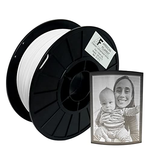 Lithophane Maker's Classic Lithophane White AF PLA 3D-Drucker-Filament, 1,75 mm Durchmesser, 1-kg-Spule American Filament von American Filament