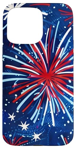 Feuerwerk Rot Weiß Blau Patriotischer Gedenktag 4. Juli Hülle für iPhone 15 Pro Max Feuerwerk Rot Weiß Blau Patriotischer Gedenktag 4. Juli Hülle für iPhone 15 Pro Max von American Freedom Wear