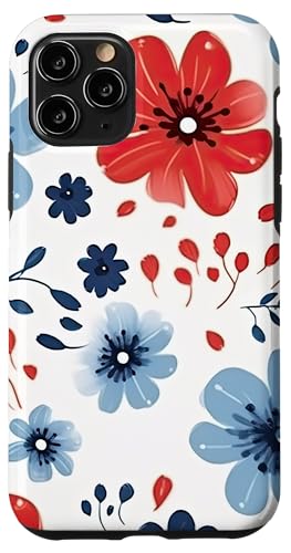 Patriotische Blume in Rot, Weiß, Blau, Gedenktag und 4. Juli Hülle für iPhone 11 Pro Patriotische Blume in Rot, Weiß, Blau, Gedenktag und 4. Juli Hülle für iPhone 11 Pro von American Freedom Wear