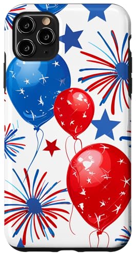 Rot Weiß Blau Ballon Party | Gedenktag & 4. Juli Hülle für iPhone 11 Pro Max Rot Weiß Blau Ballon Party | Gedenktag & 4. Juli Hülle für iPhone 11 Pro Max von American Freedom Wear