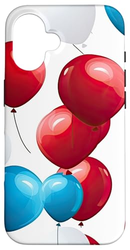 Rot Weiß Blau Ballon Patriotisch | Memorial Day & 4. Juli Hülle für iPhone 16 Rot Weiß Blau Ballon Patriotisch | Memorial Day & 4. Juli Hülle für iPhone 16 von American Freedom Wear