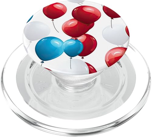 Rot Weiß Blau Ballon Patriotisch | Memorial Day & 4. Juli PopSockets PopGrip für MagSafe Rot Weiß Blau Ballon Patriotisch | Memorial Day & 4. Juli PopSockets PopGrip für MagSafe von American Freedom Wear