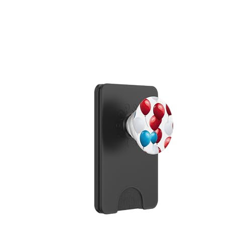 Rot Weiß Blau Ballon Patriotisch | Memorial Day & 4. Juli PopSockets PopWallet für MagSafe von American Freedom Wear