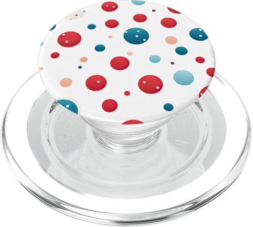 Rot Weiß Blau Polka Dot Patriotisch | Memorial Day & 4. Juli PopSockets PopGrip für MagSafe von American Freedom Wear