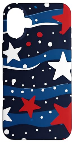 Rot Weiß Blau Sterne Patriotisch | Memorial Day & 4. Juli Hülle für iPhone 16 Plus Rot Weiß Blau Sterne Patriotisch | Memorial Day & 4. Juli Hülle für iPhone 16 Plus von American Freedom Wear