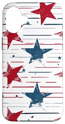 Rot Weiß Blau Sterne Patriotisch | Memorial Day & 4. Juli Hülle für iPhone 16 Plus Rot Weiß Blau Sterne Patriotisch | Memorial Day & 4. Juli Hülle für iPhone 16 Plus von American Freedom Wear