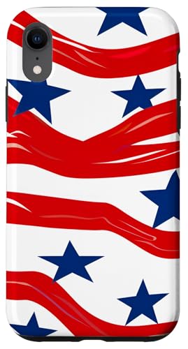 Rot Weiß Blau Sterne Patriotisch | Memorial Day & 4. Juli Hülle für iPhone XR Rot Weiß Blau Sterne Patriotisch | Memorial Day & 4. Juli Hülle für iPhone XR von American Freedom Wear