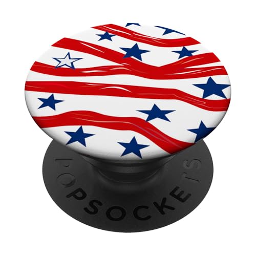 Rot Weiß Blau Sterne Patriotisch | Memorial Day & 4. Juli PopSockets Klebender PopGrip Rot Weiß Blau Sterne Patriotisch | Memorial Day & 4. Juli PopSockets Klebender PopGrip von American Freedom Wear