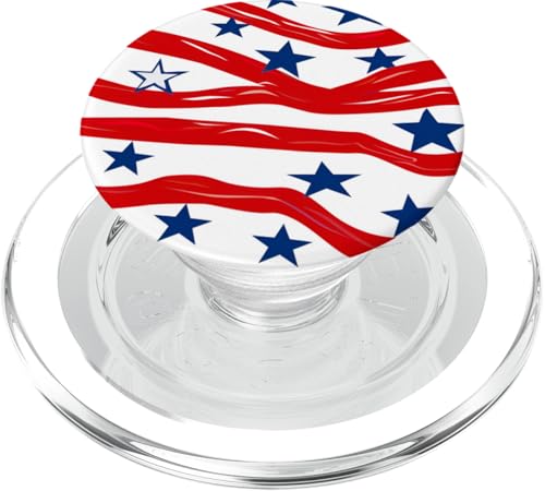 Rot Weiß Blau Sterne Patriotisch | Memorial Day & 4. Juli PopSockets PopGrip für MagSafe von American Freedom Wear