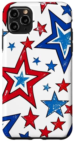 Rot Weiß Blau Sterne patriotisch | Memorial Day & 4. Juli Hülle für iPhone 11 Pro Max Rot Weiß Blau Sterne patriotisch | Memorial Day & 4. Juli Hülle für iPhone 11 Pro Max von American Freedom Wear