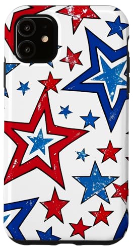 Rot Weiß Blau Sterne patriotisch | Memorial Day & 4. Juli Hülle für iPhone 11 Rot Weiß Blau Sterne patriotisch | Memorial Day & 4. Juli Hülle für iPhone 11 von American Freedom Wear