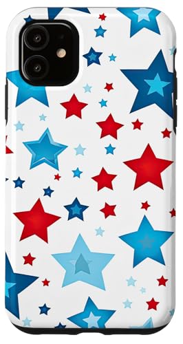 Rot Weiß Blau Sterne patriotisch | Memorial Day & 4. Juli Hülle für iPhone 11 Rot Weiß Blau Sterne patriotisch | Memorial Day & 4. Juli Hülle für iPhone 11 von American Freedom Wear