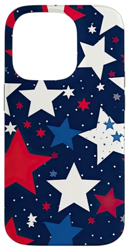 Rot Weiß Blau Sterne patriotisch | Memorial Day & 4. Juli Hülle für iPhone 14 Pro von American Freedom Wear