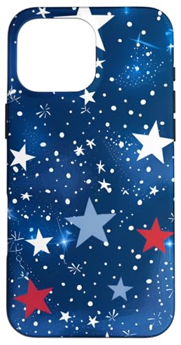 Rot Weiß Blau Sterne patriotisch | Memorial Day & 4. Juli Hülle für iPhone 16 Pro Max Rot Weiß Blau Sterne patriotisch | Memorial Day & 4. Juli Hülle für iPhone 16 Pro Max von American Freedom Wear