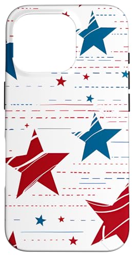 Rot Weiß Blau Sterne patriotisch | Memorial Day & 4. Juli Hülle für iPhone 16 Pro Rot Weiß Blau Sterne patriotisch | Memorial Day & 4. Juli Hülle für iPhone 16 Pro von American Freedom Wear