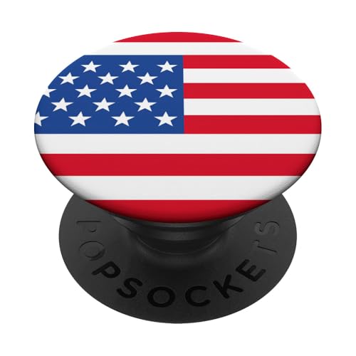 Rot Weiß Blau Sterne patriotisch | Memorial Day & 4. Juli PopSockets Klebender PopGrip von American Freedom Wear