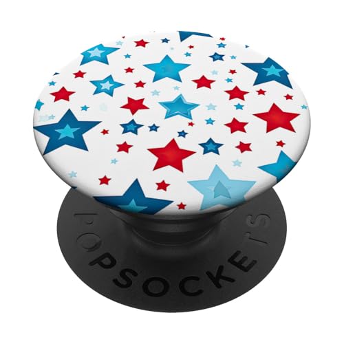 Rot Weiß Blau Sterne patriotisch | Memorial Day & 4. Juli PopSockets Klebender PopGrip von American Freedom Wear