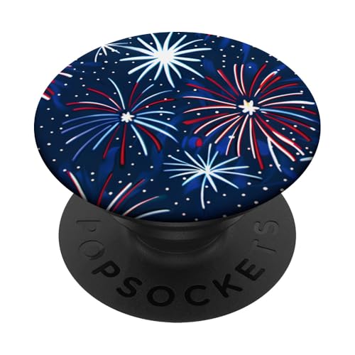 Rot Weiß Blau Sterne patriotisch | Memorial Day & 4. Juli PopSockets Klebender PopGrip von American Freedom Wear