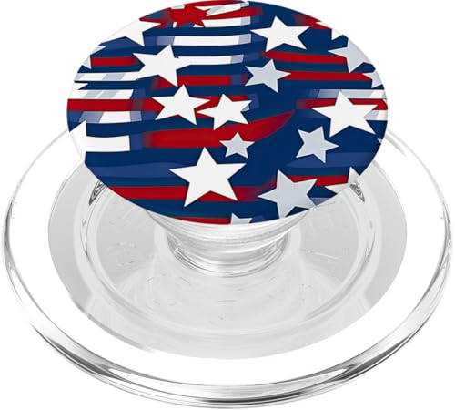 Rot Weiß Blau Sterne patriotisch | Memorial Day & 4. Juli PopSockets PopGrip für MagSafe von American Freedom Wear