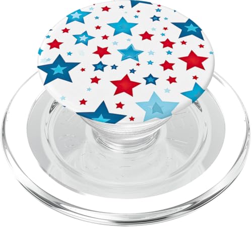 Rot Weiß Blau Sterne patriotisch | Memorial Day & 4. Juli PopSockets PopGrip für MagSafe von American Freedom Wear