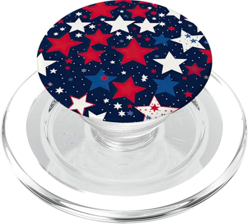 Rot Weiß Blau Sterne patriotisch | Memorial Day & 4. Juli PopSockets PopGrip für MagSafe Rot Weiß Blau Sterne patriotisch | Memorial Day & 4. Juli PopSockets PopGrip für MagSafe von American Freedom Wear
