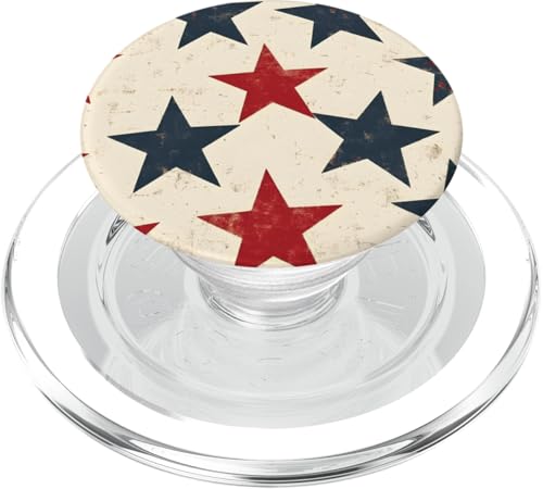 Rot Weiß Blau Sterne patriotisch | Memorial Day & 4. Juli PopSockets PopGrip für MagSafe von American Freedom Wear